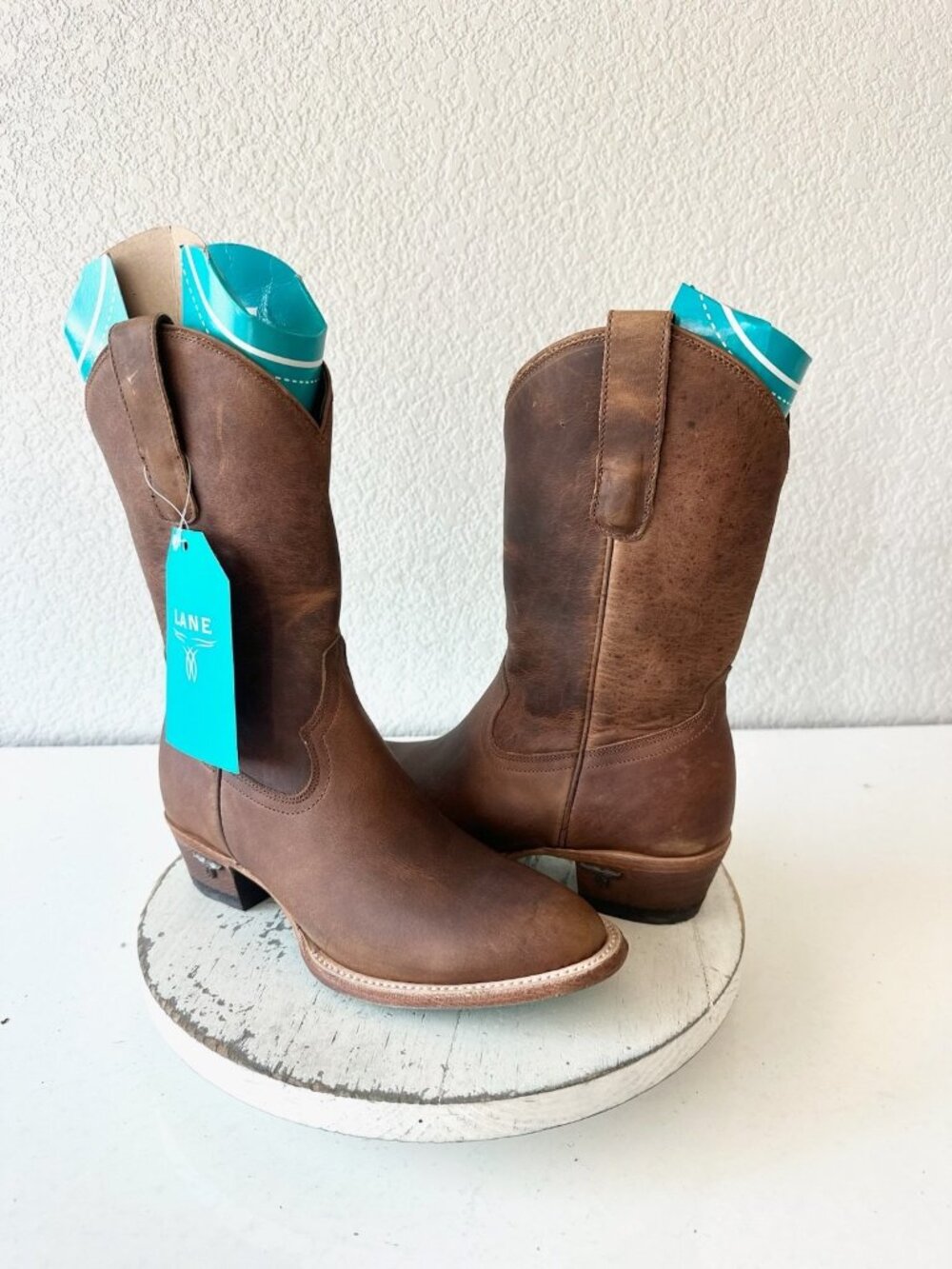 Lane PLAIN JANE Desert Clay Midi Cowboy Boots Brown Western Cowgirl Short 7